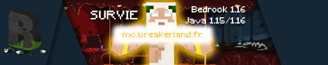 Bannière du serveur Minecraft BreakerLand