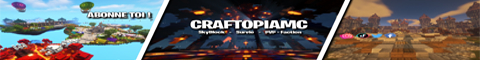 Bannière du serveur Minecraft CraftopiaMC
