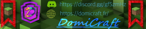 Bannière du serveur Minecraft DomiCraft