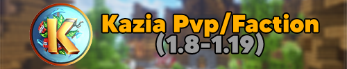 Bannière du serveur Minecraft Kazia V2 (Béta Test)