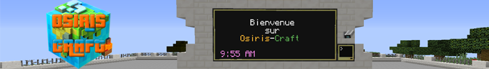 Bannière du serveur Minecraft Osiris-Craft