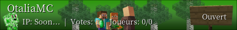 Bannière du serveur Minecraft OtaliaMC