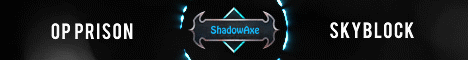 Bannière du serveur Minecraft ShadowAxe