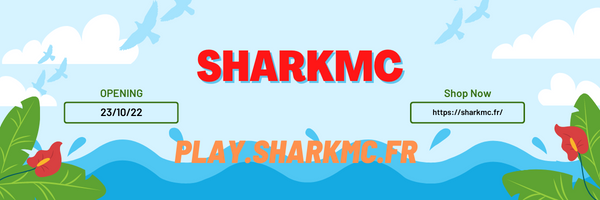 Bannière du serveur Minecraft SHARKMC